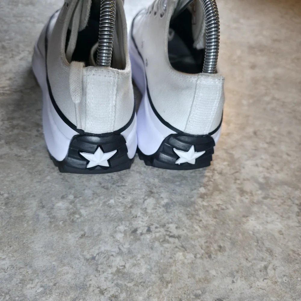 Converse Run Star Hike Low Top White Canvas Platform Sneakers 168817C Womens 8 - Picture 6 of 9
